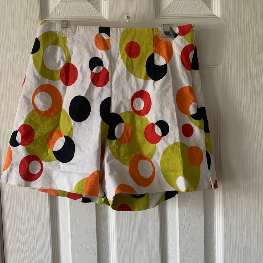 vintage sharon endick disco pattern high waisted shorts
